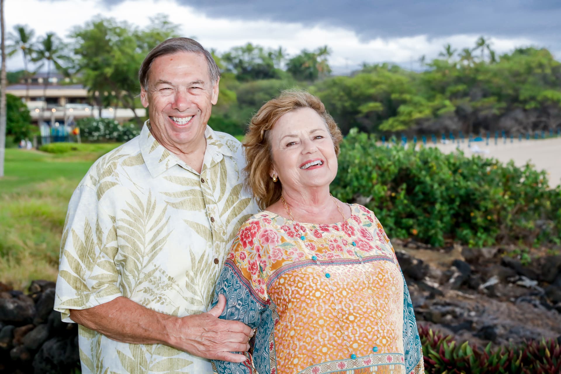 Mike Brand smiling with his wife Sheila